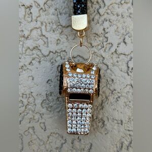Bougie Black and Gold Keychain/Bag Charm